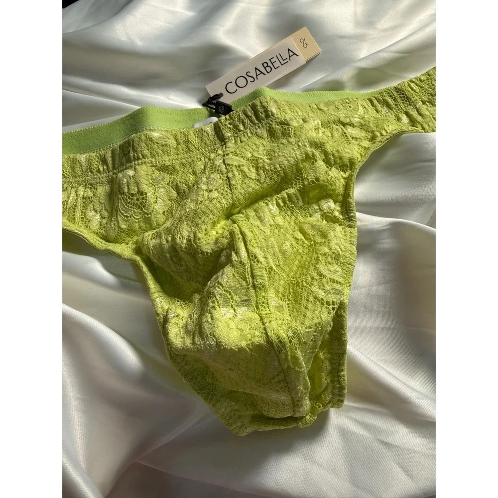CosaBella Green Lace Men's G-String Thong Sheer Stretch Designer Underwear XL